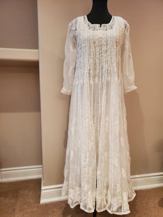 White Anarkali Kurti